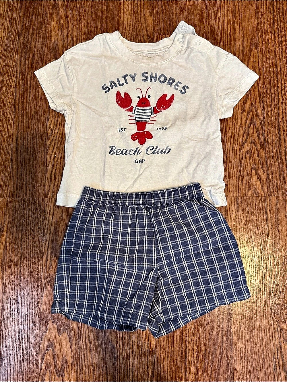 Gap Baby Plaid Outfit Size 18-24M
